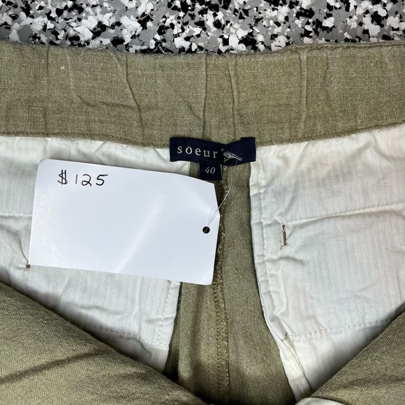 Soeur Olive Green Casual Pants - Picture 3 of 4